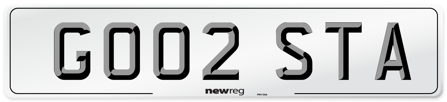 GO02 STA Number Plate from New Reg